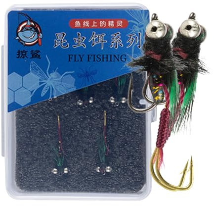 GkgWuxf Fliegen Köder | 5X Künstliche Forellenköder Mit Haken,Natürliche Fischköder Angelausrüstung Für Bäche Und Flachwasser