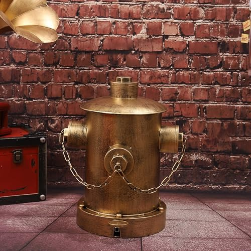 Bote de basura para boca de incendios, diseño creativo de pedal de hierro, contenedor de basura de estilo industrial para exteriores, gran capacidad