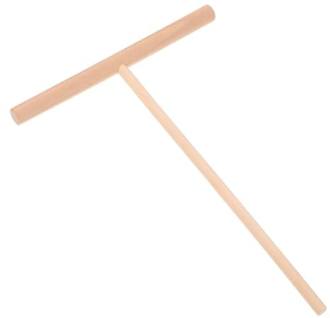 SECFOU Wood Crepe Batter Spreader Wooden Kitchen Utensil Pancake Dough Distributor for Thin Crepes and Pancakes Cooking Tool