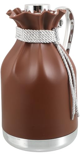 Uonlytech Carafe Isotherme 1 L Grosse Capacité avec Doublure en Verre Maintien Thermique Longue Durée Cafetière Isotherme Café et Thé Maison Bureau Pique-Niques Voyage