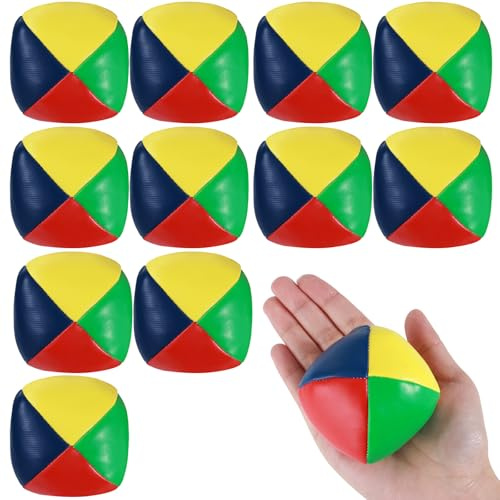 Set di 12 Palline da Giocoleria, Palline da Giocoleria in Morbida Pelle PU, Resistenti all'Acqua, Ø 67 mm, per Bambini e Principianti