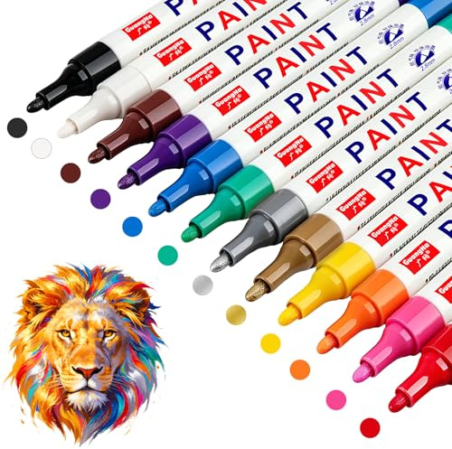 Funnasting Marqueur Indélébile, 12 Couleur Marqueur Permanent