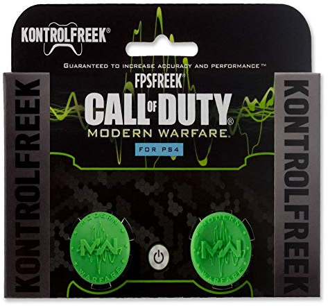 KontrolFreek FPS Freek Call of Duty Modern Warfare für PlayStation 4 (PS4) Controller | Performance Thumbsticks | 1 x Kurz Konvex, 1 x Hoch Konkav | Grün