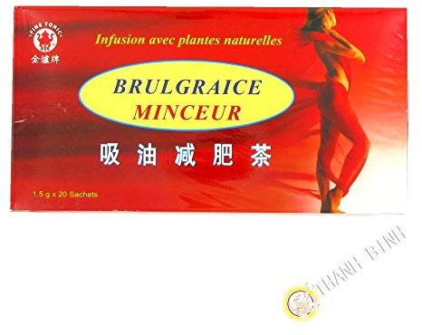 Fine Tonic Thé amincissant BRULE GRAISSE 20x1,5g Sri Lanka - Pack de 3 pcs