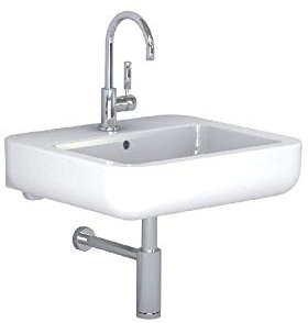 Pozzi Ginori - Lavabo da appoggio o sospeso Easy.02-60 cm, Bianco, A Magazzino