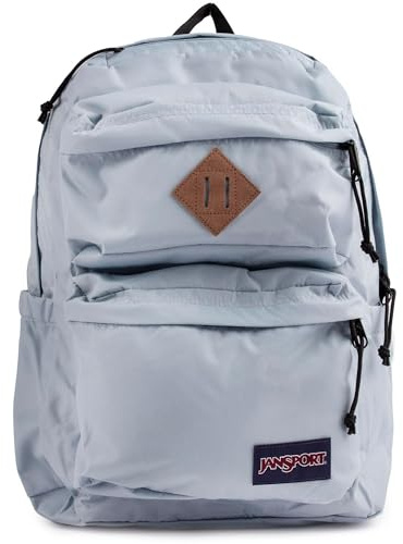 JanSport Sac à dos double pause - Pour l'école, le travail, les voyages ou ordinateur portable avec poche pour bouteille d'eau - bleu - Large