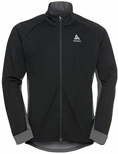 Odlo Herren Langlauf Jacke BRENSHOLMEN, black - new odlo graphite grey, L