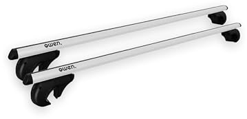 Owen 4.1 L | Universal Dachträger 135cm für Offene Reling | Aluminium Relingträger bis 90kg | T Nut Profil 14mm | Silber