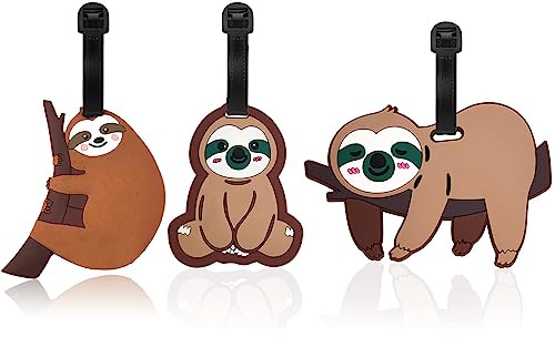 Identificador Maletas Viaje, 3 Ranuras Etiqueta Maleta Viaje Dibujos Animados Etiquetas Maletas Viaje Identificador de Maletas Etiquetas para Maletas de Viaje para Bolsos de Viaje