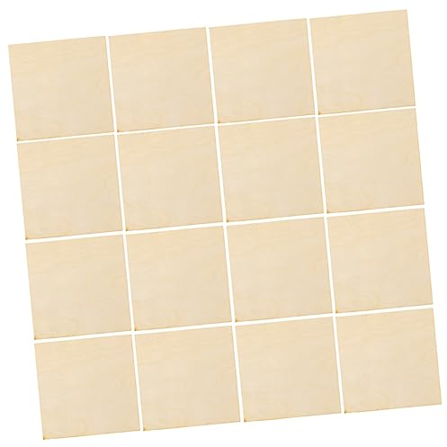 Anneome Pièces De Bois Carrées Vierges 16 Pcs 10 Cm, Artisanat En Bois Carré Non Peint, Bricolage Créatif Pour Adultes Et Garçon Et Filles, Décoration Maison Et Projets Diy