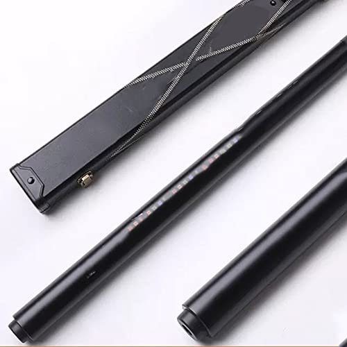SchAan Billard Queue Set Snooker cue Snooker Billard Queue Billardqueue aus Kohlefaser mit kleinem Kopf, geteilter Snooker im chinesischen Stil, schwarz, 8 Billardqueues(Color:2,Size:10.2mm)