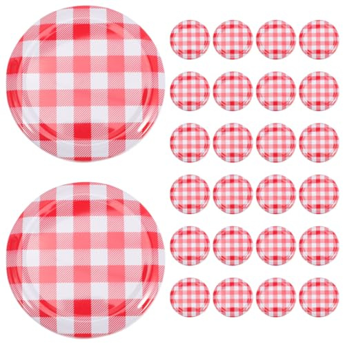 MAGICLULU Jam Jar Lids 2.83 Inch Screw Lids 40 Pack Airtight Twist-off Covers for Glass Canning Jars Food Storage Preserves