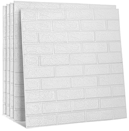 Fiqops 30 tlg 77 * 70cm 3D Tapete Wandpaneele Selbstklebend Ziegel Steinoptik Tapete Wasserdicht für Schlafzimmer, Badezimmer, Wohnzimmer