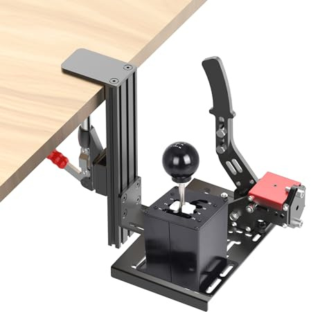 Universellt skrivbordsmonteringssystem för växellåda och handbroms i race spel. Skrivbordsmonteringssystemet är kompatibelt med Thrustmaster TH8A växellåda och Thrustmaster TSS handbroms. Skrivbordsmo