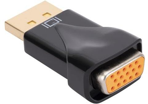 NYCEMAKEUP Adattatore DisplayPort a VGA 1080p convertitore DisplayPort a VGA adattatore maschio a femmina per desktop Displayport a VGA convertitore