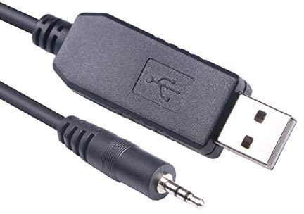 Mendouconert Cavo seriale USB RS232 jack audio AJ 2,5 mm TRS convertitore 3P FTDI 3 pin 1,8 m (t-RX r-TX s-GND)