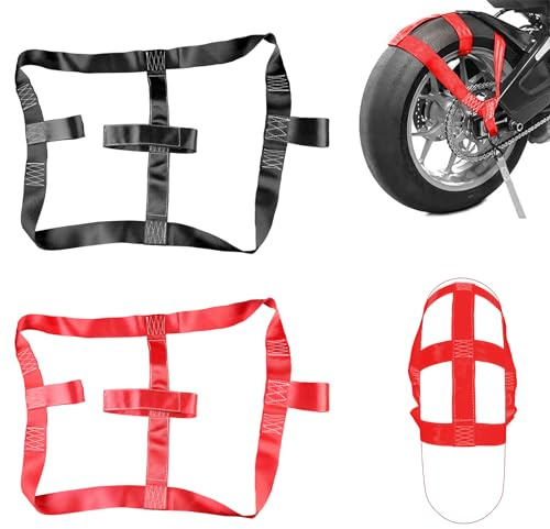 Motorrad Transportsicherung - Universal Hinterrad Spanngurt, 2 Pcs Spanngurte für Autotransport mit Abspanngurt Zurrgurt für Anhängern, Rasenmäher