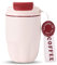 FYting Tazza Termica,Termos Caffè 320ml,mini Bicchiere Termico,Fodera in 304 Acciaio Inossidabile + Doppio Beccuccio, Prova di Perdite, per Regali di Natale E Compleanno (Bianco)