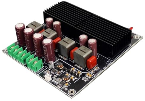 Booso Placa Amplificadora de Potencia Bluetooth TPA3255 Dual de 1200W 600W + 600W 2.0 Estéreo HiFi Amplificador de Clase D para Música Doméstica Amplificador Operacional TL072
