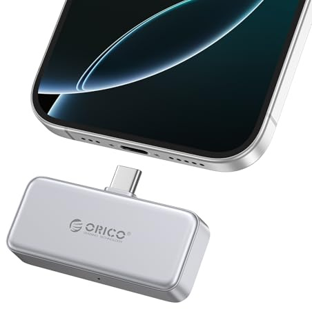 ORICO FlashPod 2TB Portable SSD bis zu 2000 MB/s, Externe SSD mit Direct Plug Design und 4K 60Hz ProRes, Nur Kompatibel mit iPhone 15/16 Series, Smartphone, Tablet, Computer mit Typ-C Anschluss S20