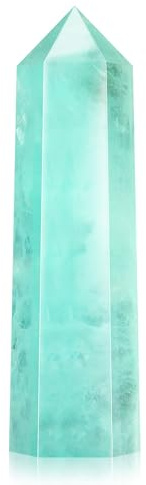 FoiiLiio 9-10cm Torre de Verde Cristal de Roca Piedra Preciosa Natural Vástago de Cristal Grandes Torres Piedra Curativa Meditación Energía Piedra