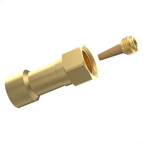 LPG Direktbetankungsadapter Sinterfilter - Gastankflasche 80% Füllstopp | Messing - 3/4-16 UNF - W21.8 x 1/14 - kompatibel mit ACME, DISH, Bajonett, EURONOZZLE - 68 mm - Wohnmobil - Camping