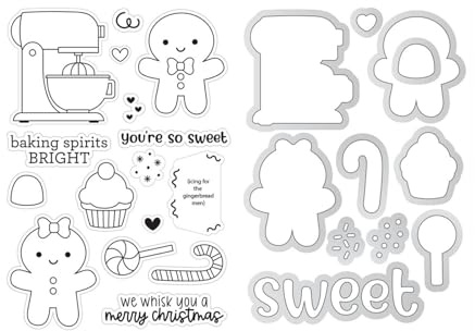 Weihnachten Silikon Stempel und Metall Stanzschablone für Kartenherstellung | Stampin Up Stempel und Stanzen Set für DIY Scrapbooking Prägeschablone, Fotoalbum Dekorative