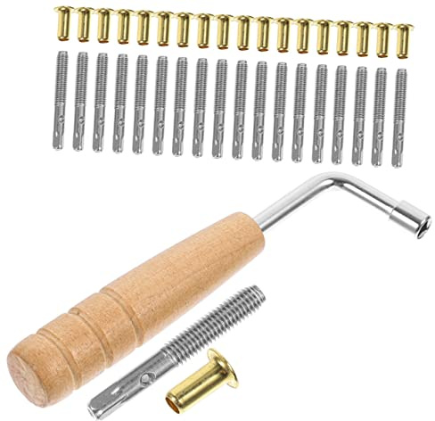 Leierharfen Satz 1 Harfenstimmstifte und Stimmschlüssel für Enthusiasten | Klassisches Design, 1 Satz, Holz und Metall, Ersatzwerkzeug und Zubehör für Lyra, Hohe Stabilität