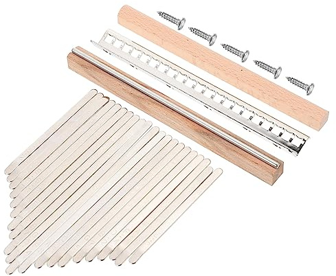 SWOOMEY Daumenklavier Zubehör Satz 21 Metall Tasten Selbstgemacht Komplettset Mit Schrauben Und Brücke Für Oktavkalimba Und Bühnengebrauch