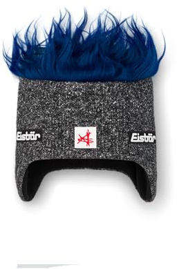 Eisbär Mütze Penny Ski Austria Kids - Mütze mit Haaren (blau) Jungen & Mädchen - 55 cm (7-8 Jahre) - atmungsaktive warme Sportmütze mit Ohrschutz Kindermütze Haube weich warm aus Österreich
