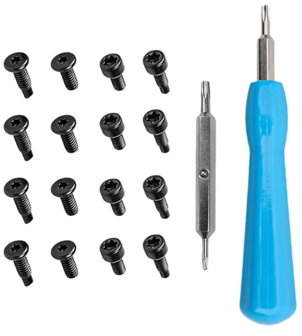 Ring Doorbell Screwdriver,with 16 Pcs of Screws,Double-Ended T6 T15 Security Screwdriver,Spare Screws & Removal Tool for Video Doorbell (Blue)