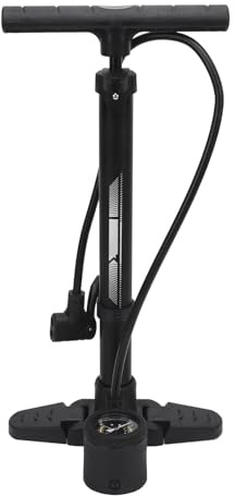ZenithAur Pompa ad Aria Portatile Tubo Lungo 710 mm per Biciclette, motociclette e palloni Sportivi, per Un gonfiaggio accurato con Adattatore per ugello Stile