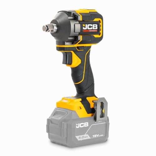JCB Pro 18V Brushless Impact Wrench 1/2 400Nm Fastening, 620Nm Breakaway Torque, Bare Tool | JCB-18PIW-620