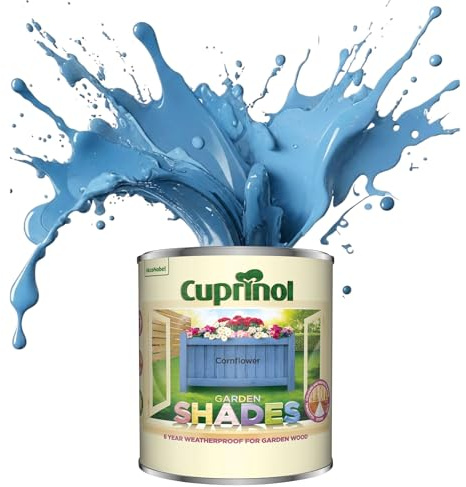 ARUUJ Garden Shades Cornflower, 2.5 Liters Fence Paint, Outdoor Wood Paint for Sheds, Gardens Furniture, Trellis Fence & Exterior Wood, Water Based Matt Finish, Weather Resistant