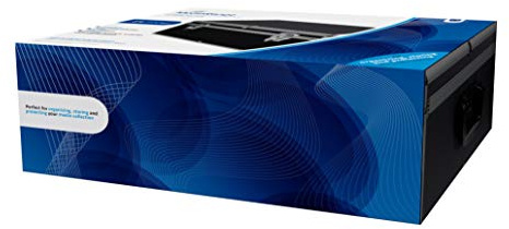 MediaRange Archivierungskoffer für 500 Discs, Aluminium-Optik, mit Einhängetaschen, schwarz