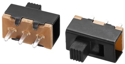 50 Pz X 2 Posizioni 1P2T Spdt 3 Pin Pcb Montaggio Pannello Mini Verticale Interruttore Scorrevole