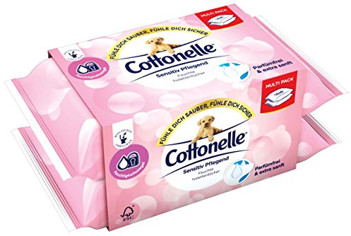 Cottonelle Pure Sensitive Duo Feuchttücher, 2er Pack (2 x 42 Tücher)