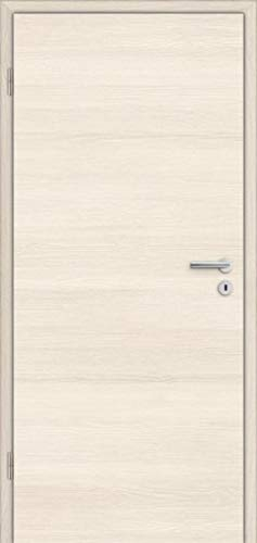 HORI® Zimmertür Komplettset mit Zarge und Türdrücker I Innentür CPL Pinie I Höhe 198,5 cm I Anschlag, Breite und Wandstärke wählbar I DIN links I 1985 x 610 mm
