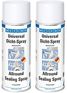 WEICON Universal Dicht-Spray 400 ml 2er Set | Dichtmittel für den Innen- und Außenbereich | Sprühkunststoff | wasserfest | grau | Allesdicht-Spray, Abdichtspray, Dichtungsspray, Wasserfester Flüssigkunststoff