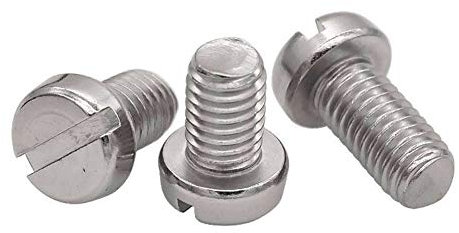 KHJK CHFENG-SS M1.6 M2 Schlitzschrauben mit Zylinderkopfschrauben, 304 Edelstahl, Schlitzschraube, M1.6/M2 x 3/4/5/6/8/10/12/14/16/18 (Größe: M2x4, 30 Stück)