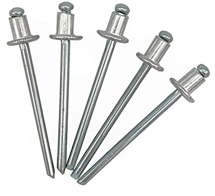 (400 Stück) Blindnieten 4,0 x 5 mm, Kuppelkopf offen Typ, DIN 7337, Aluminium Niet und Stahldorn Popnieten (400, 4,0 x 5 mm)