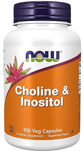 Now Foods, Choline & Inositol, 500 mg, 100 vegane Kapseln, Laborgeprüft, Vitamin B, Glutenfrei, Sojafrei, Vegetarisch