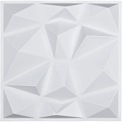 Textures 3D Wandpaneele Weiß Diamond Design Platten Paneele Pack mit （30 * 30cm）20 pcs