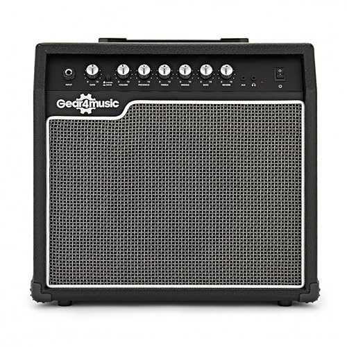 Gear4music 35W Übungsverstärker für E-Gitarre | Perfekter 35W-Verstärker für Übung und Live, Integrierter 3-Band-EQ, Tragbare Leichte Größe, Robuste Zuverlässige Schaltung