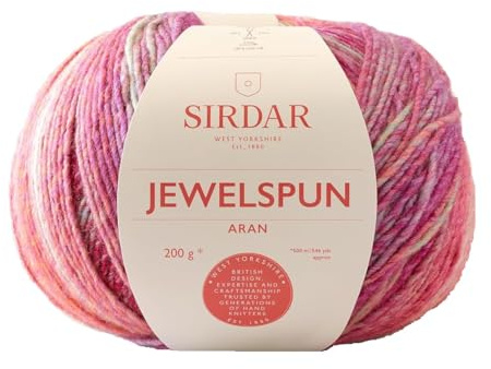 Sirdar Jewelspun Aran, Glowing Garnet (848), 200g