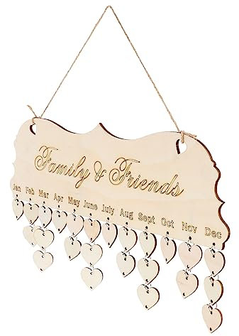 MAGICLULU 2stücke Hängender Holzgeburtstagskalender Erinnerungskalender Für Feiern Langlebig Und Einzigartig Für Zuhause Büro Oder Klassenzimmerdekoration Für Geburtstage Hochzeiten