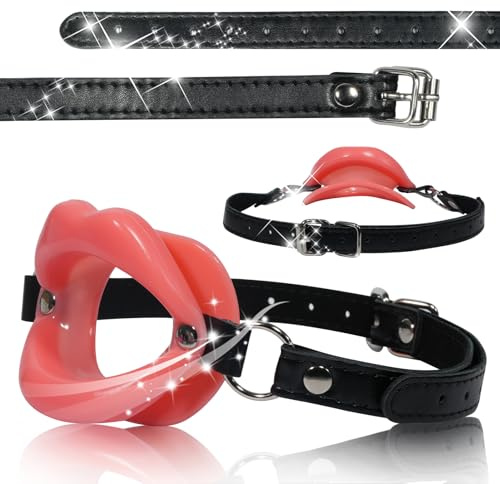 Knebel Silikon Mund Gag Ball mit Einstellbar Belts BDSM Bondage Mundknebel Sklaven Fetisch Spielzeug O-ring ballgag für Oral Sex für Paare, Frauen, Männer (Flesh Pink)