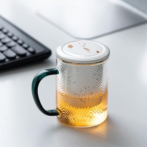 BZVCRTYKL Tasse avec infuseur à thé Tasse de à thé Tasse à thé avec infuseur et Couvercle Tasses de Bureau for Femmes Tasse de Bureau Boss Tasse de à thé avec infuseur et Couvercle grand/30