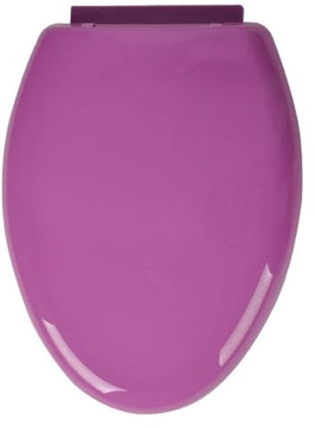Dazzluxe WC-Sitz Mit Absenkautomatik Und Leise Schließendem Deckel, Farbiger Länglicher WC-Sitz, V-Förmiger WC-Deckel Aus Kunststoff Mit Verstellbaren Montageteilen,Lila