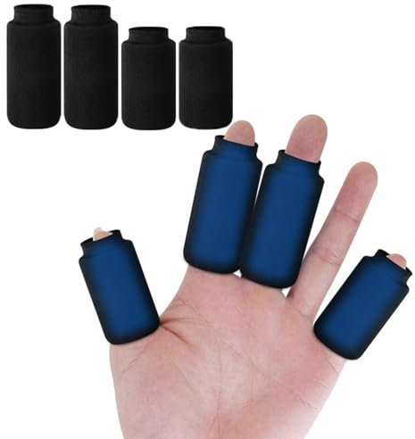 ThreeH 4Pcs Poche de Glace pour les Doigts Réutilisable Thérapie par le Chaud et le Froid Manchons de Glace en Gel pour l'arthrite, les Blessures aux Orteils, la Tendinite et l'enflure des,Noir